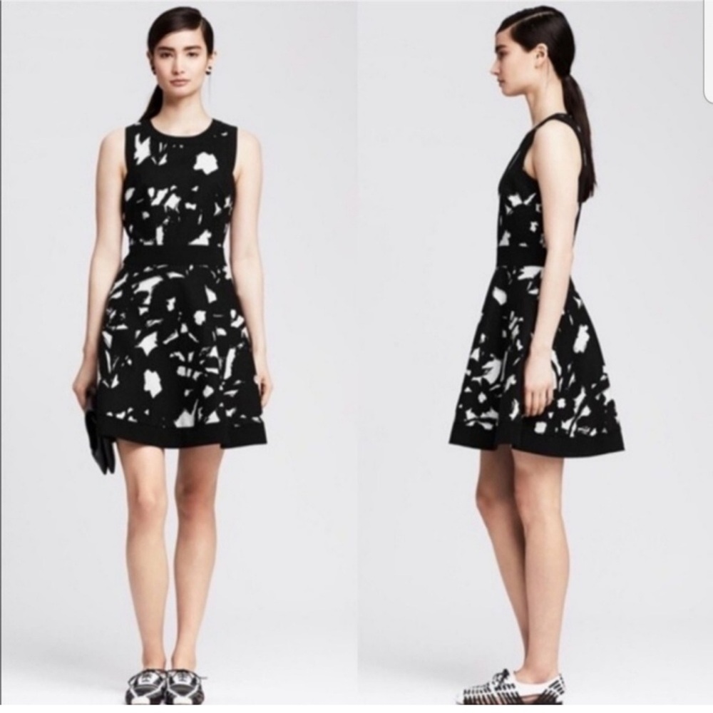 Banana Republic Dress Woven Floral Textured